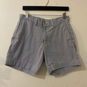 Ralph Lauren Blue Gray Sear Sucker Flat Front Shorts